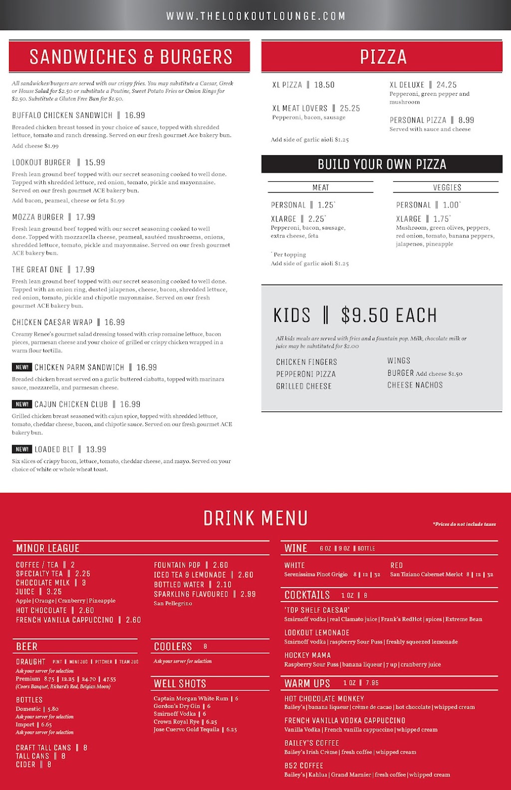 Lookout Sports Lounge | 610 S Service Rd #5, Stoney Creek, ON L8E 4G3, Canada | Phone: (905) 643-9060