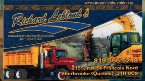 Excavation Richard Leblond | 2155 Rue Saint-François N, Sherbrooke, QC J1H 0C9, Canada | Phone: (819) 566-5248