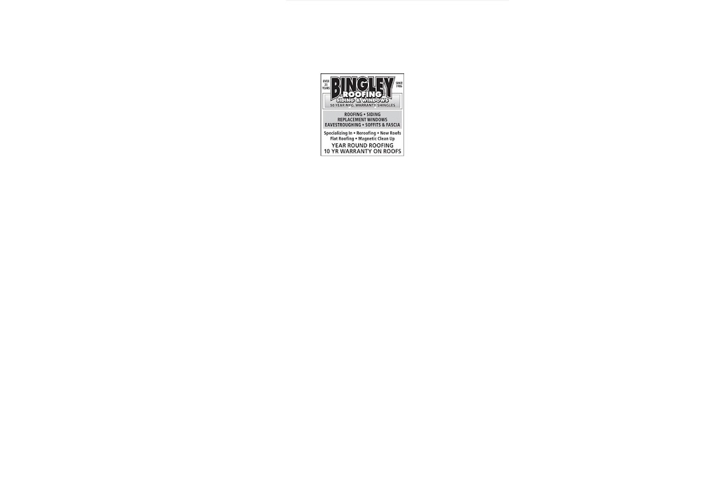 Bingley Windows Siding & Roofing | 9565 Stanley Ave, Niagara Falls, ON L2E 6S6, Canada | Phone: (905) 295-8144
