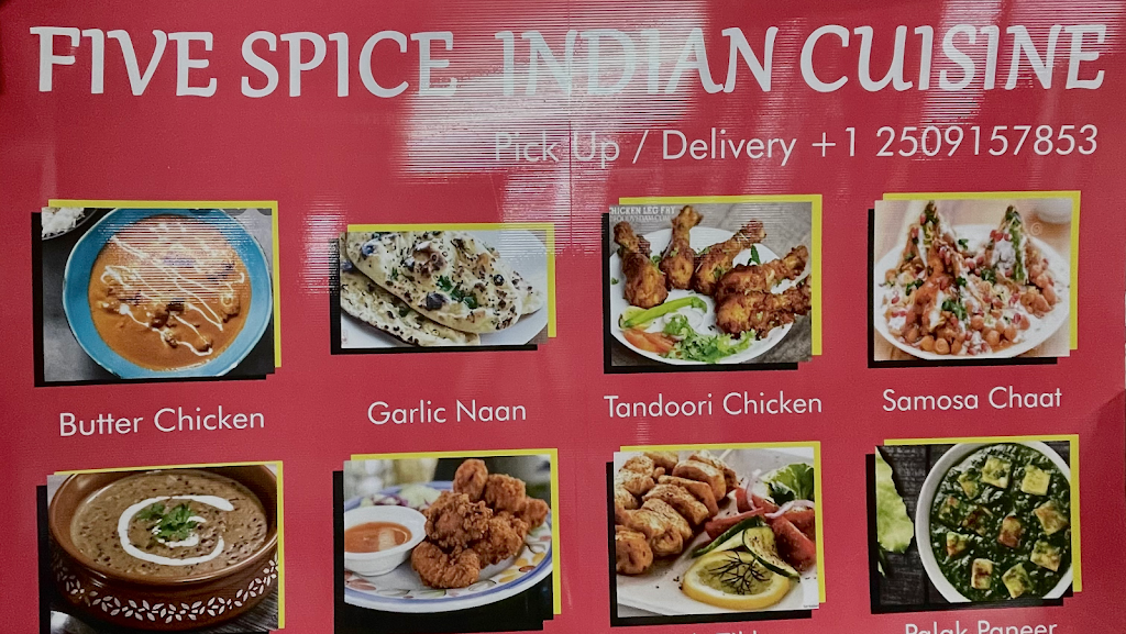 Five Spice Indian Cuisine | 3431 Happy Valley Rd, Victoria, BC V9C 2X9, Canada | Phone: (250) 915-7853