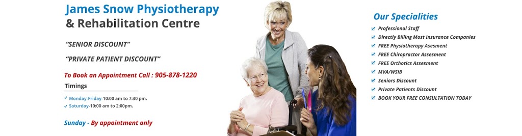 James Snow Physiotherapy & Rehabilitation Centre | 81 James Snow Parkway South Unit #3, Milton, ON L9E 0H3, Canada | Phone: (905) 878-1220