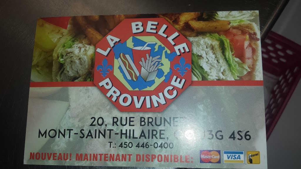 Belle Province | 20 Rue Brunet, Mont-Saint-Hilaire, QC J3G 4S6, Canada | Phone: (450) 446-0400