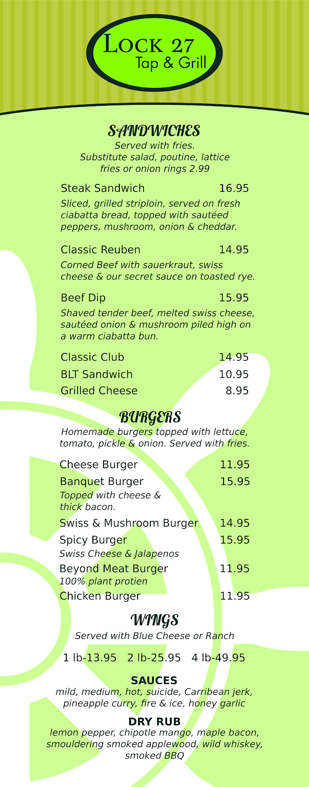 Lock 27 Tap & Grill | 2824 River Ave, Youngs Point, ON K0L 3G0, Canada | Phone: (705) 652-6000