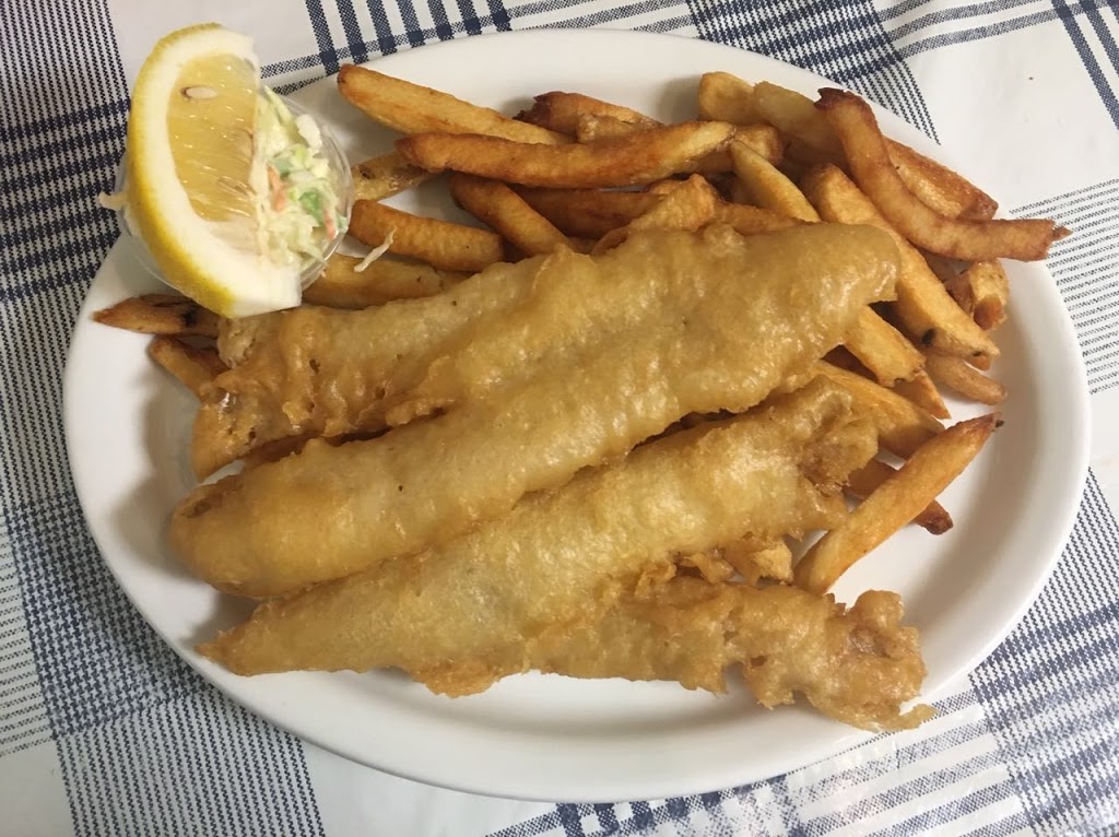 Riverside Fish Hut | 157 King St W, Cambridge, ON N3H 1B5, Canada | Phone: (519) 653-0788