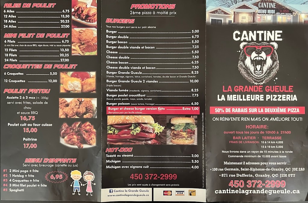 Cantine La Grande Gueule | 871 Rue Dufferin, Granby, QC J2H 0T7, Canada | Phone: (450) 372-2999