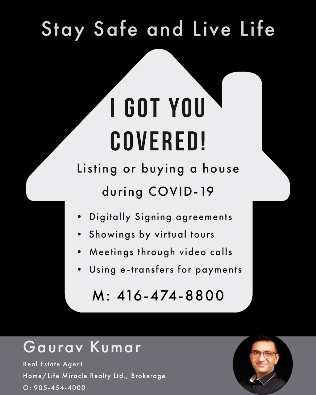 GAURAV KUMAR -HomeLife Miracle Realty Ltd.,Brokerage | 470 Chrysler Dr Unit # 20, Brampton, ON L6S 2M3, Canada | Phone: (416) 474-8800
