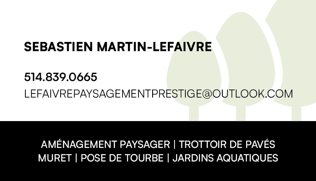 Lefaivre paysagement prestige / LP Prestige | 1079 Rue Panneton, Saint-Lin - Laurentides, QC J5M 2M2, Canada | Phone: (514) 839-0665