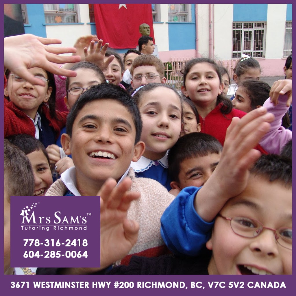Tutoring Richmond - Mrs Sam | 3671 Westminster Hwy #200, Richmond, BC V7C 5V2, Canada | Phone: (778) 316-2418