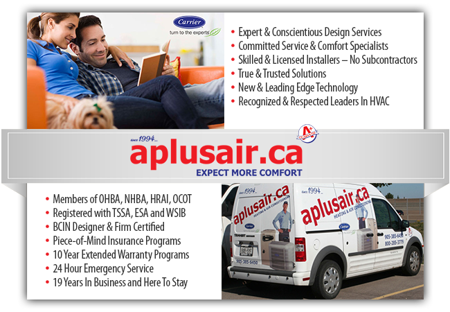 A-Plus Air | 1100 S Service Rd #110, Stoney Creek, ON L8E 0C5, Canada | Phone: (905) 385-6450