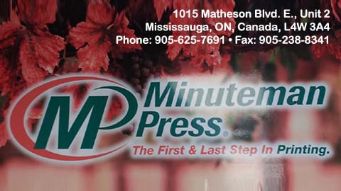Minuteman Press | 1015 Matheson Blvd E Unit-2, Mississauga, ON L4W 3A4, Canada | Phone: (905) 625-7691