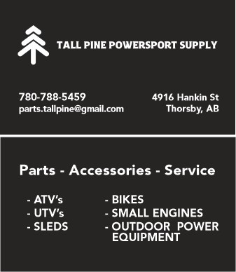 Tall Pine Powersport Supply | 4916 Hankin St, Thorsby, AB T0C 2P0, Canada | Phone: (780) 788-5459