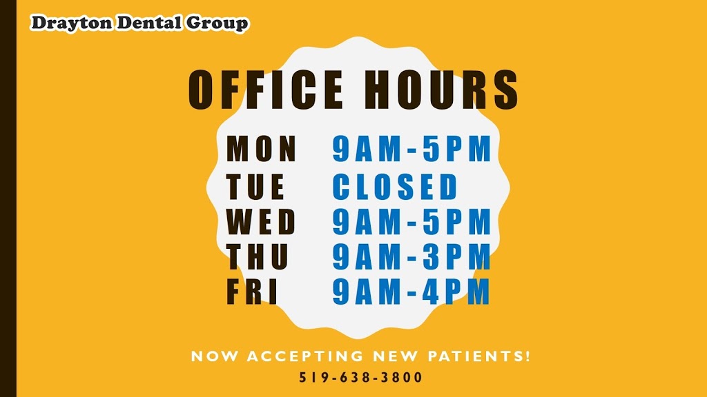 Drayton Dental Group | 11 Andrews Dr W, Drayton, ON N0G 1P0, Canada | Phone: (519) 638-3800