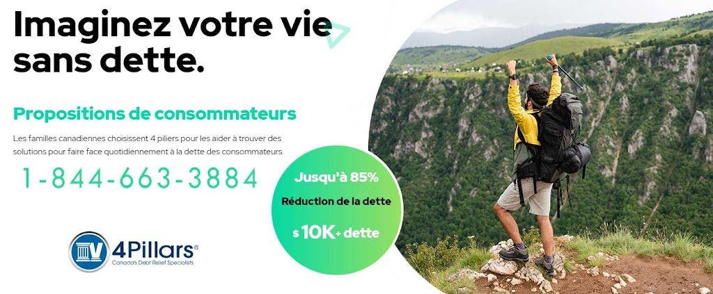 4 Pillars Debt Relief Laval | 1776 Boulevard des Laurentides Suite 200, Vimont, QC H7M 2P6, Canada | Phone: (844) 663-3883