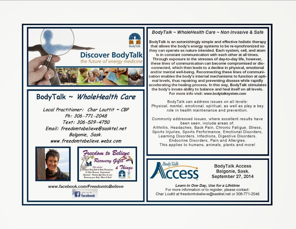 Freedom To Believe | 414 Terra Nova Dr, Balgonie, SK S0G 0E0, Canada | Phone: (306) 529-4750