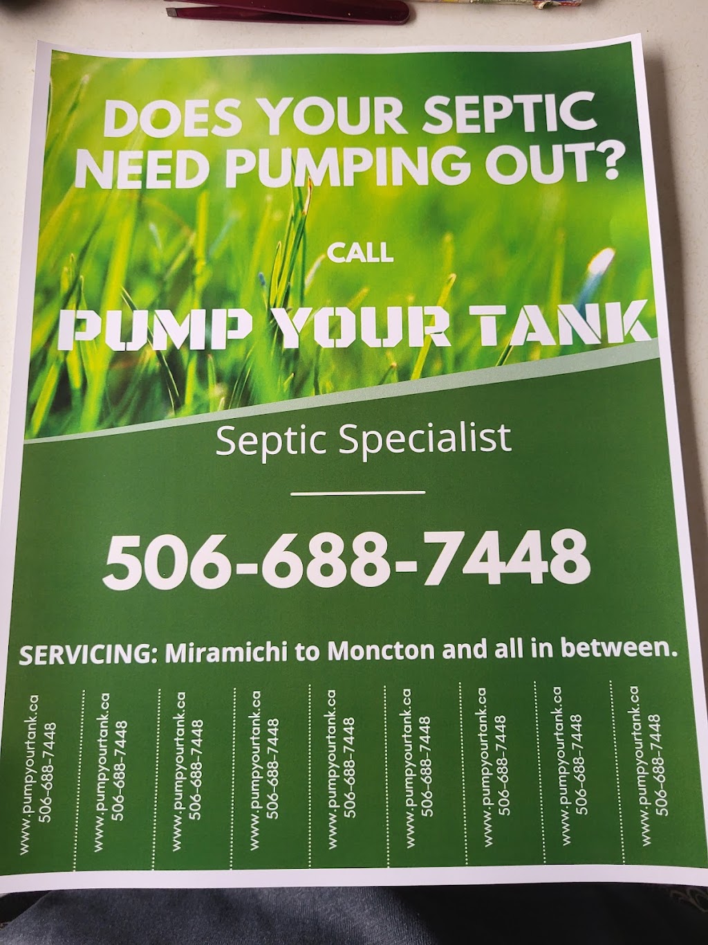 Pump Your Tank Septic Specialist | 285 MacDougall Rd, MacDougall Settlement, NB E1H 3G4, Canada | Phone: (506) 688-7448