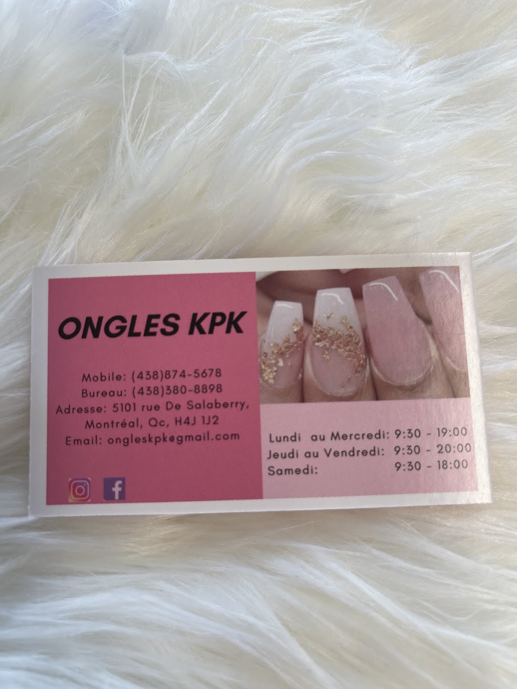 Ongles KPK | point of interest | 5101 Rue de Salaberry, Montréal, QC H4J 1J2, Canada | 4388745678 OR +1 438-874-5678