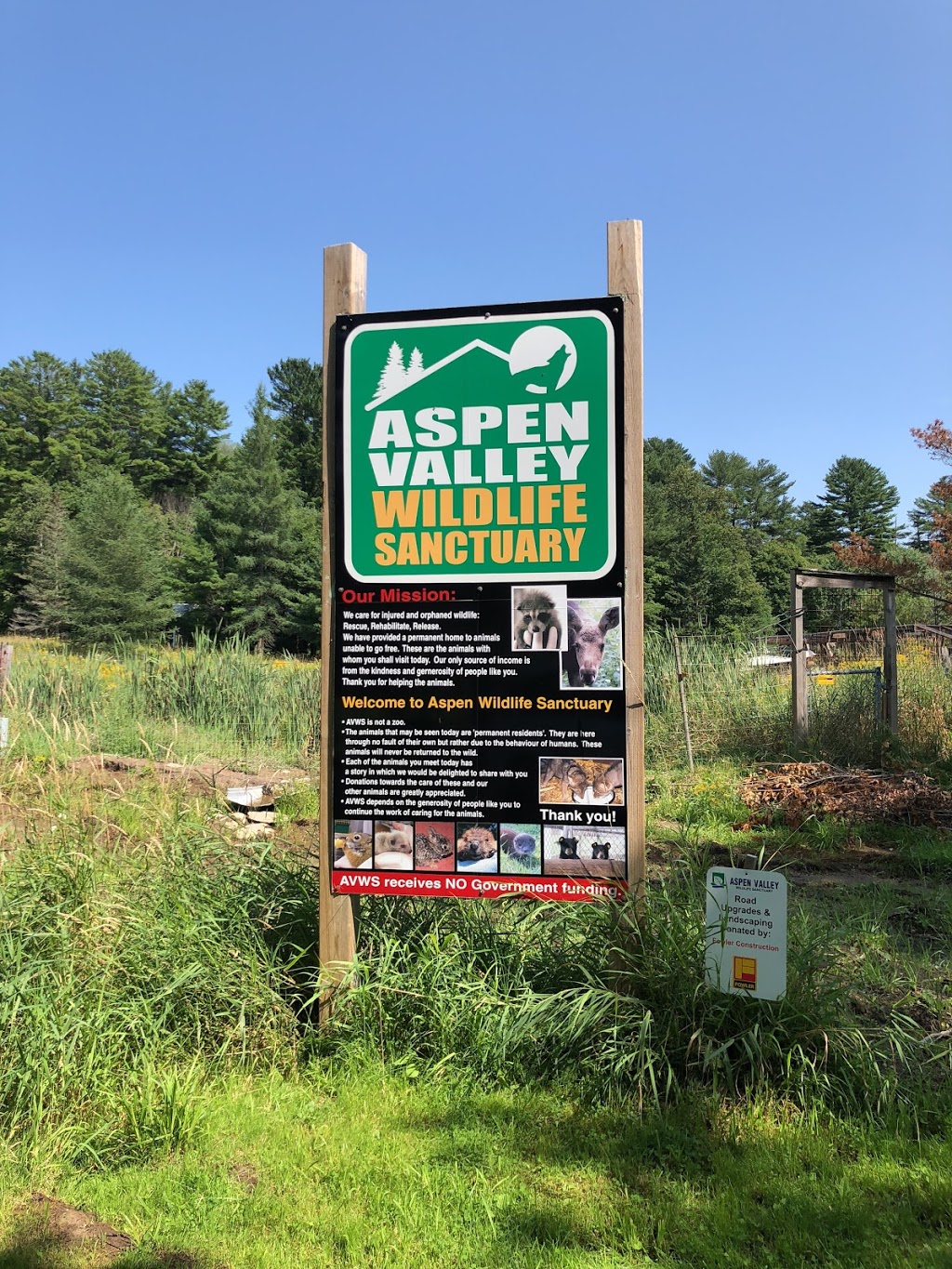 Aspen Valley Wildlife Sanctuary - Home | 1116 Crawford St, Rosseau, ON P0C 1J0, Canada | Phone: (705) 732-6368