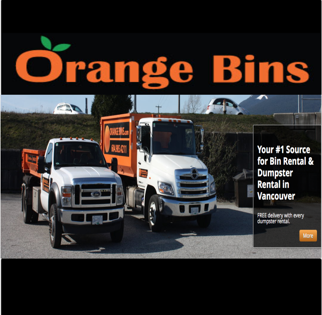 Orange Bins - Bin rental Burnaby | 4111 Hastings St, Burnaby, BC V5C 6T7, Canada | Phone: (604) 445-1000