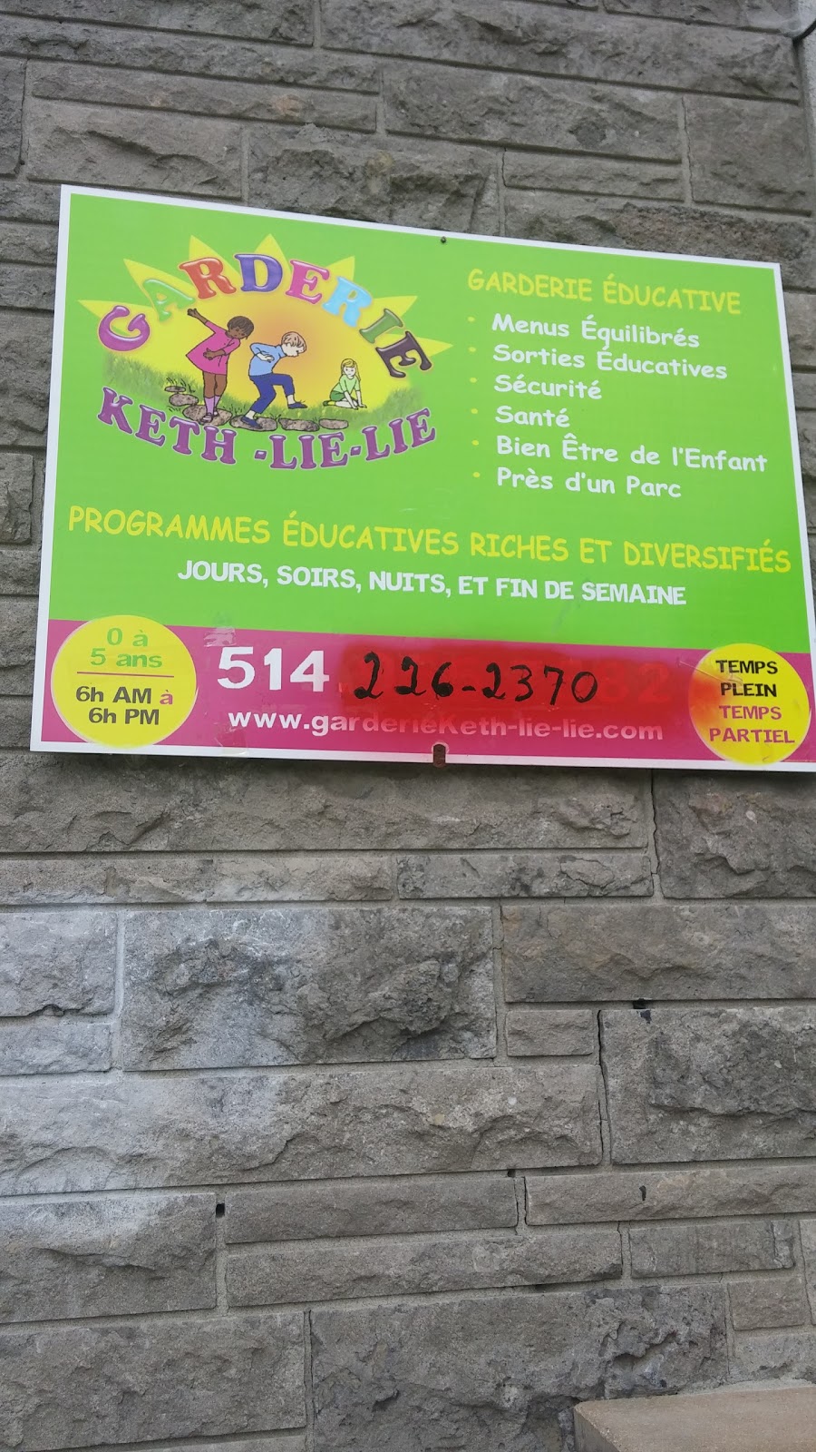 Garderie Keth-Lie-Lie | 3925 Rue Monselet, Montréal-Nord, QC H1H 2C2, Canada | Phone: (514) 226-2370