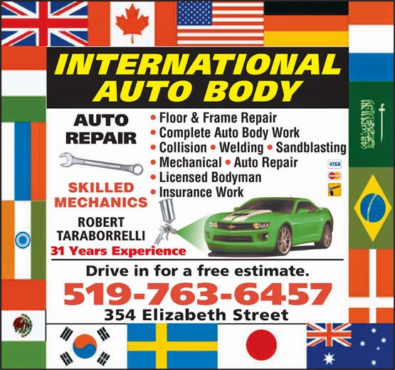 International Auto Body Floor & Frame Repair | car repair | 354 Elizabeth St, Guelph, ON N1E 2X7, Canada | 5197636457 OR +1 519-763-6457