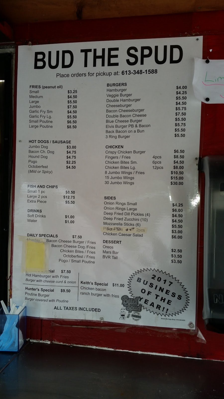 Bud the Spud Maitland | 1282 County Rd 2, Brockville, ON K6V 7E4, Canada | Phone: (613) 348-1588