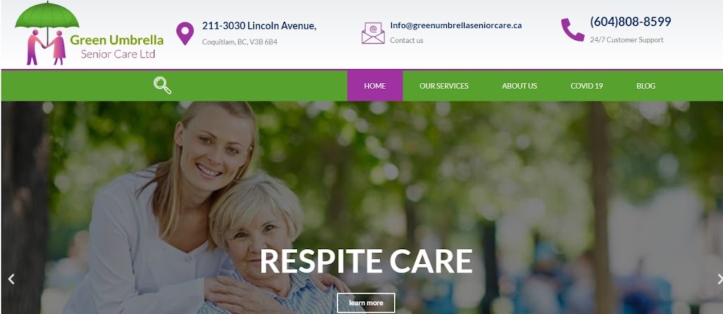 Green Umbrella Senior Care | 3030 Lincoln Ave #211a, Coquitlam, BC V3B 6B4, Canada | Phone: (604) 808-8599