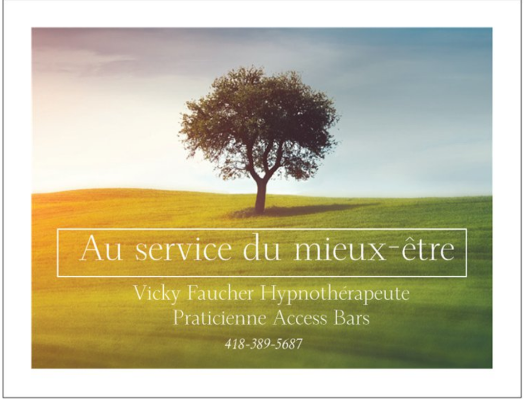 Vicky Faucher hypnothérapeute | health | 814 Rue Notre Dame S, Sainte-Marie, QC G6E 2W7, Canada | 4183895687 OR +1 418-389-5687