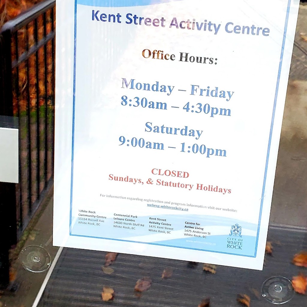 Kent Street Activity Centre | 1475 Kent St, White Rock, BC V4B 5A2, Canada | Phone: (604) 541-2231