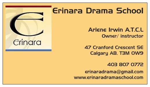 Erinara Drama School | 47 Cranford Crescent Southeast, Calgary, AB T3M 0W9, Canada | Phone: (403) 807-0772