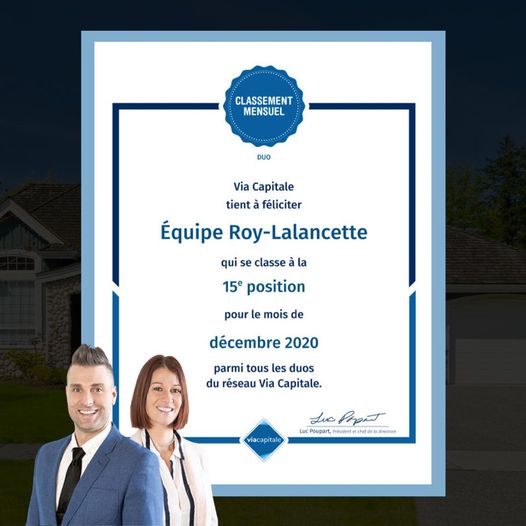 Équipe Roy Lalancette Courtier immobilier Via Capitale Platine | 240 Rue des Glaïeuls, Farnham, QC J2N 2W9, Canada | Phone: (514) 400-8925