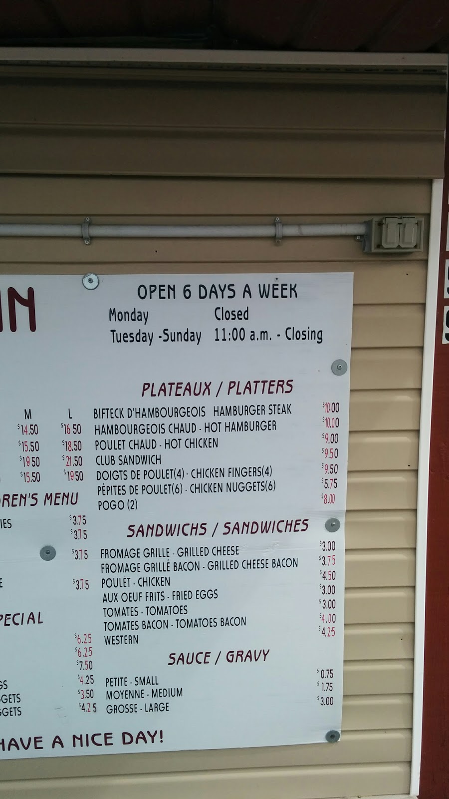 La Patate Du Coin | 1299 Labrosse St, St-Eugène, ON K0B 1P0, Canada | Phone: (613) 674-1616