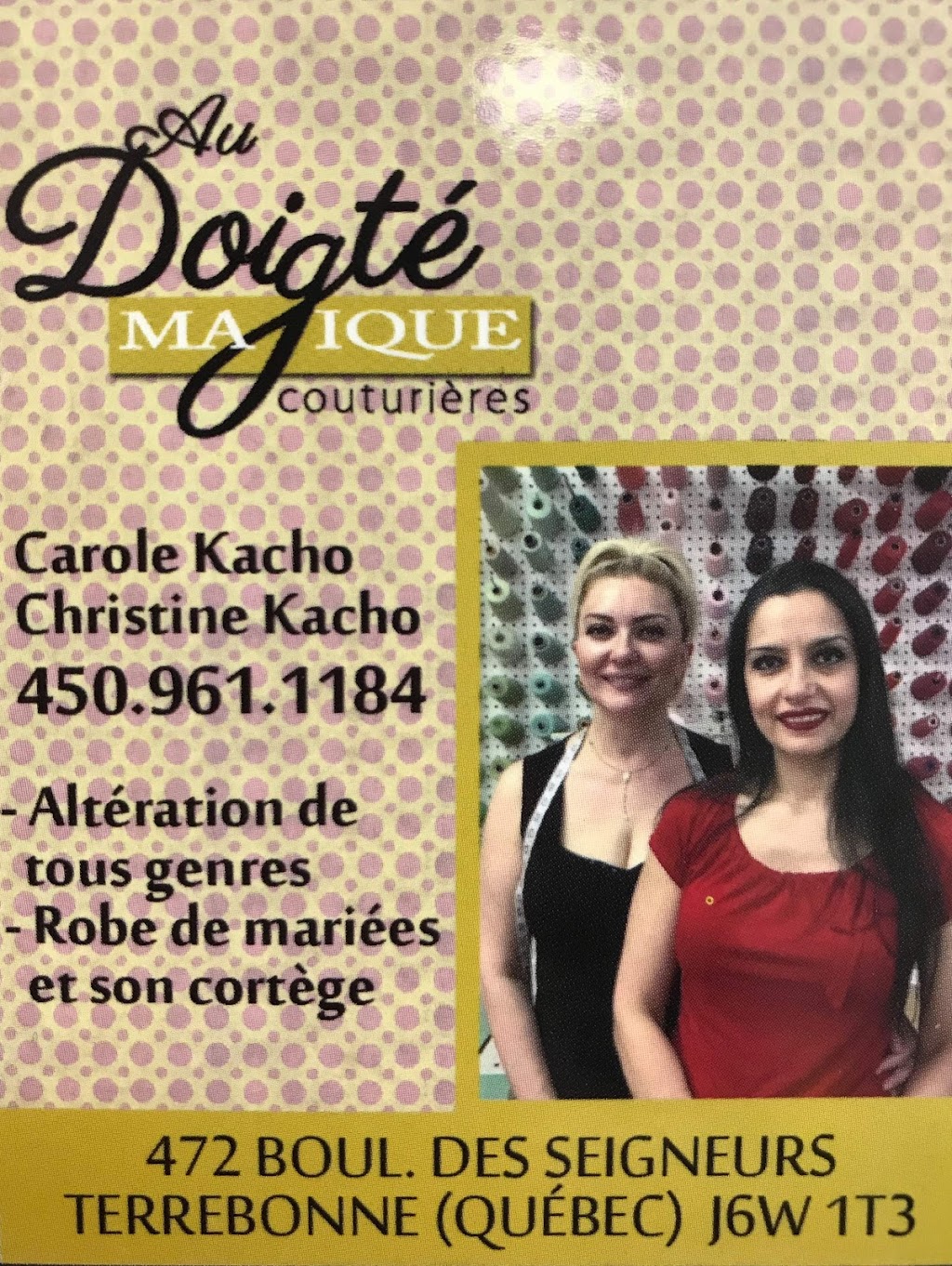Au Doigte Magique | 548 Bd des Seigneurs, Terrebonne, QC J6W 1T3, Canada | Phone: (450) 961-1184