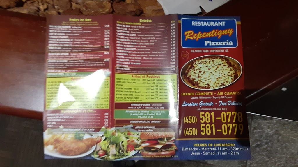 Restaurant Repentigny Pizzeria | 334 Rue Notre-Dame, Repentigny, QC J6A 2S2, Canada | Phone: (450) 581-0778