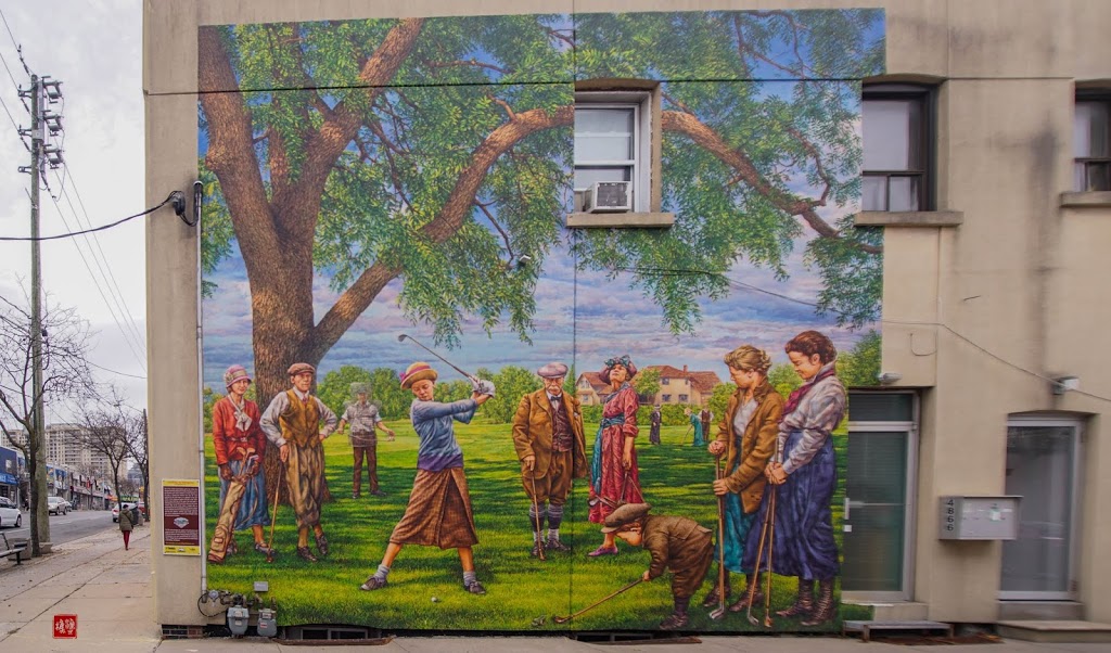 Islington mural "Golfing in Islington" | 4866 Dundas St W, Etobicoke, ON M9A 1B5, Canada