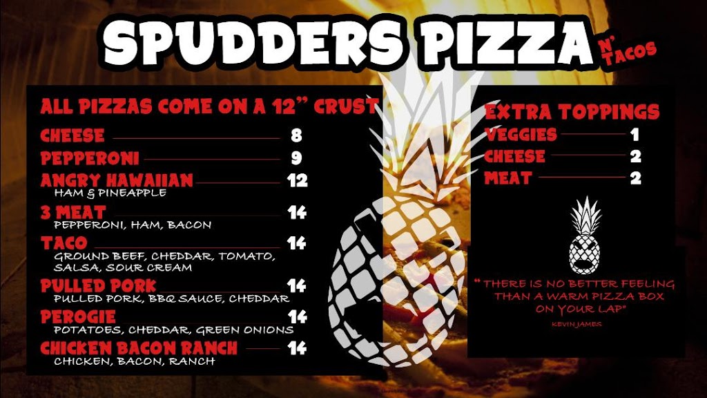 Spudders Pizza N Tacos | 2640 Rosedale Ave #1, Armstrong, BC V0E 1B1, Canada | Phone: (778) 442-2905