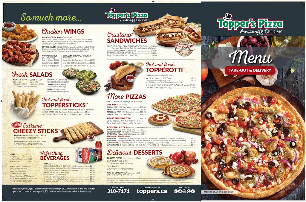 Toppers Pizza - Barrhaven | meal delivery | 3570 Strandherd Dr, Nepean, ON K2J 5L4, Canada | 8664546644 OR +1 866-454-6644