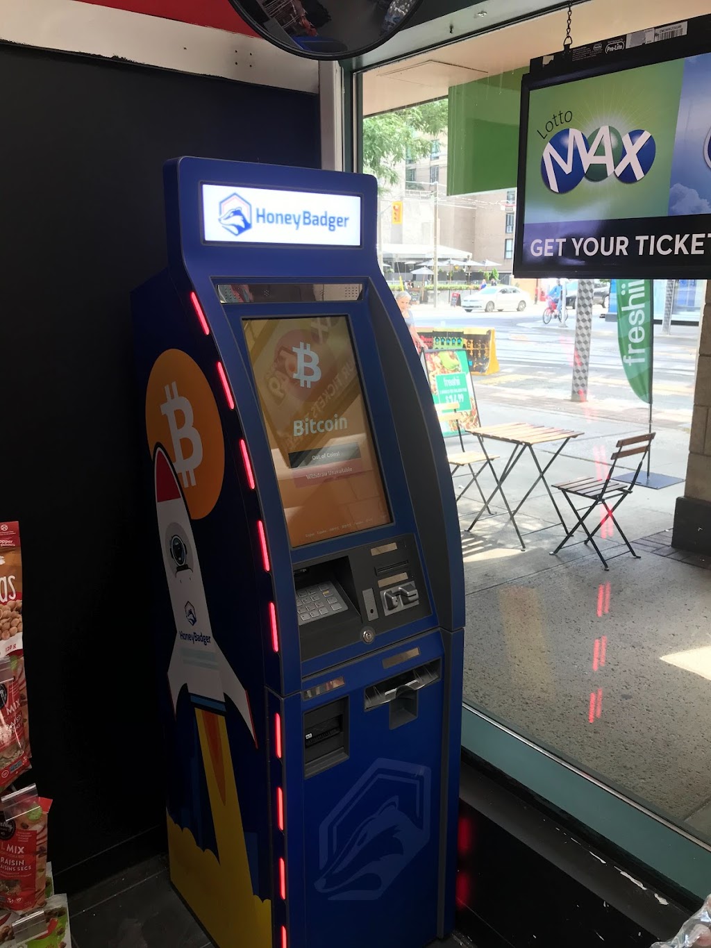 HoneyBadger Bitcoin ATM at INS Market King Street | 92 King St E, Toronto, ON M5C 2V8, Canada | Phone: (855) 499-1149