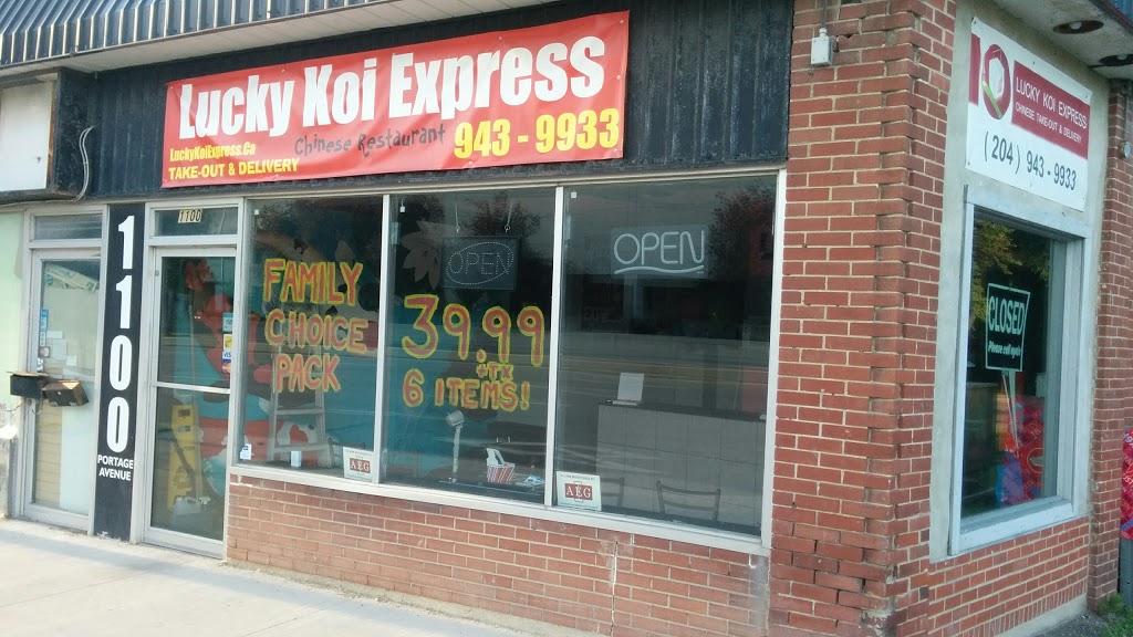 Lucky Koi Express Chinese Restaurant | restaurant | 1100 Portage Ave, Winnipeg, MB R3G 0S4, Canada | 2049439933 OR +1 204-943-9933