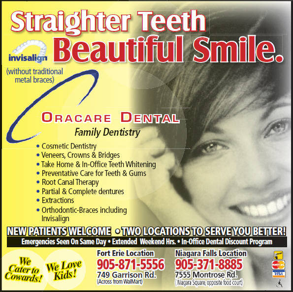 OraCare Dental | 6383 Drummond Rd, Niagara Falls, ON L2G 4N2, Canada | Phone: (905) 371-8885