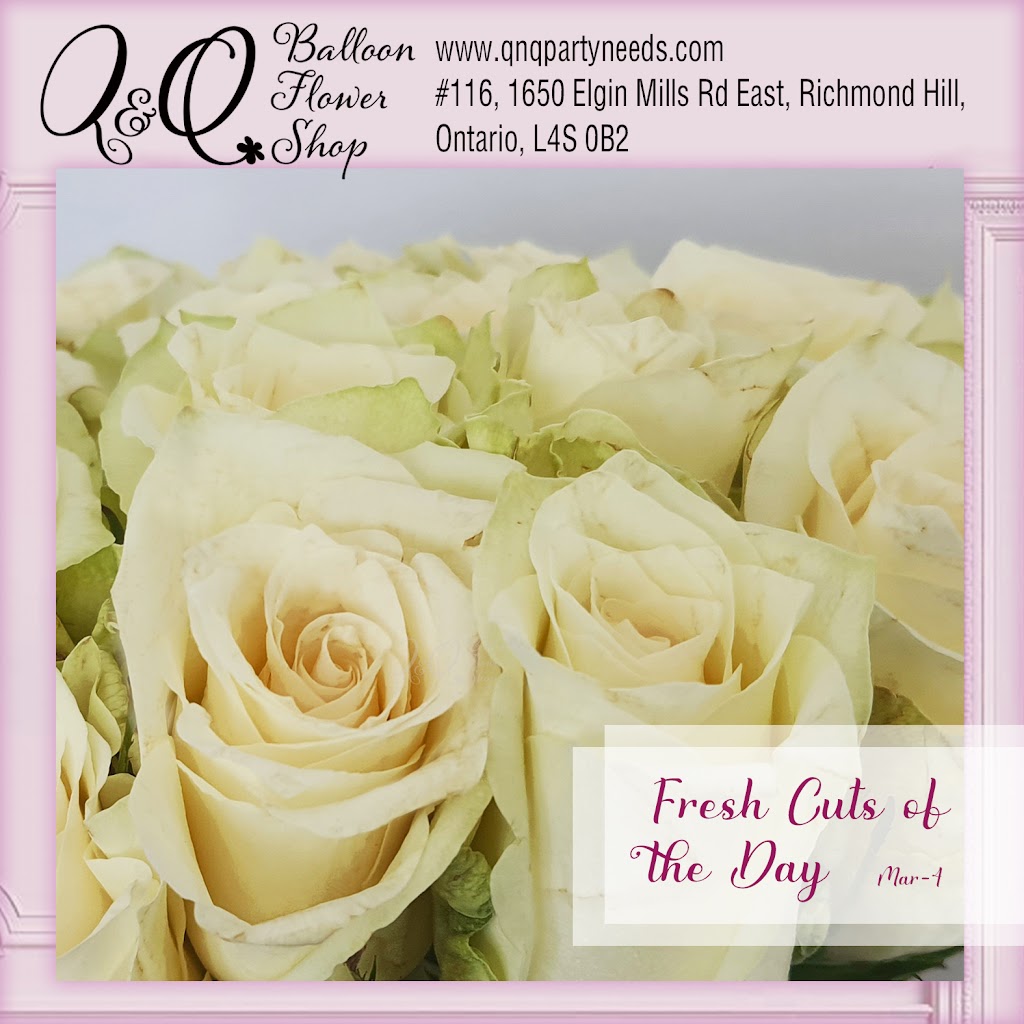 Q&Q Balloon Flower Shop | 1650 Elgin Mills Rd E unit 116, Richmond Hill, ON L4S 1M5, Canada | Phone: (905) 758-2901
