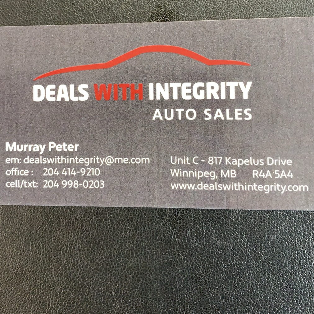 DEALS WITH INTEGRITY AUTO SALES | 817 Kapelus Dr Unit C, West Saint Paul, MB R4A 5A4, Canada | Phone: (204) 414-9210