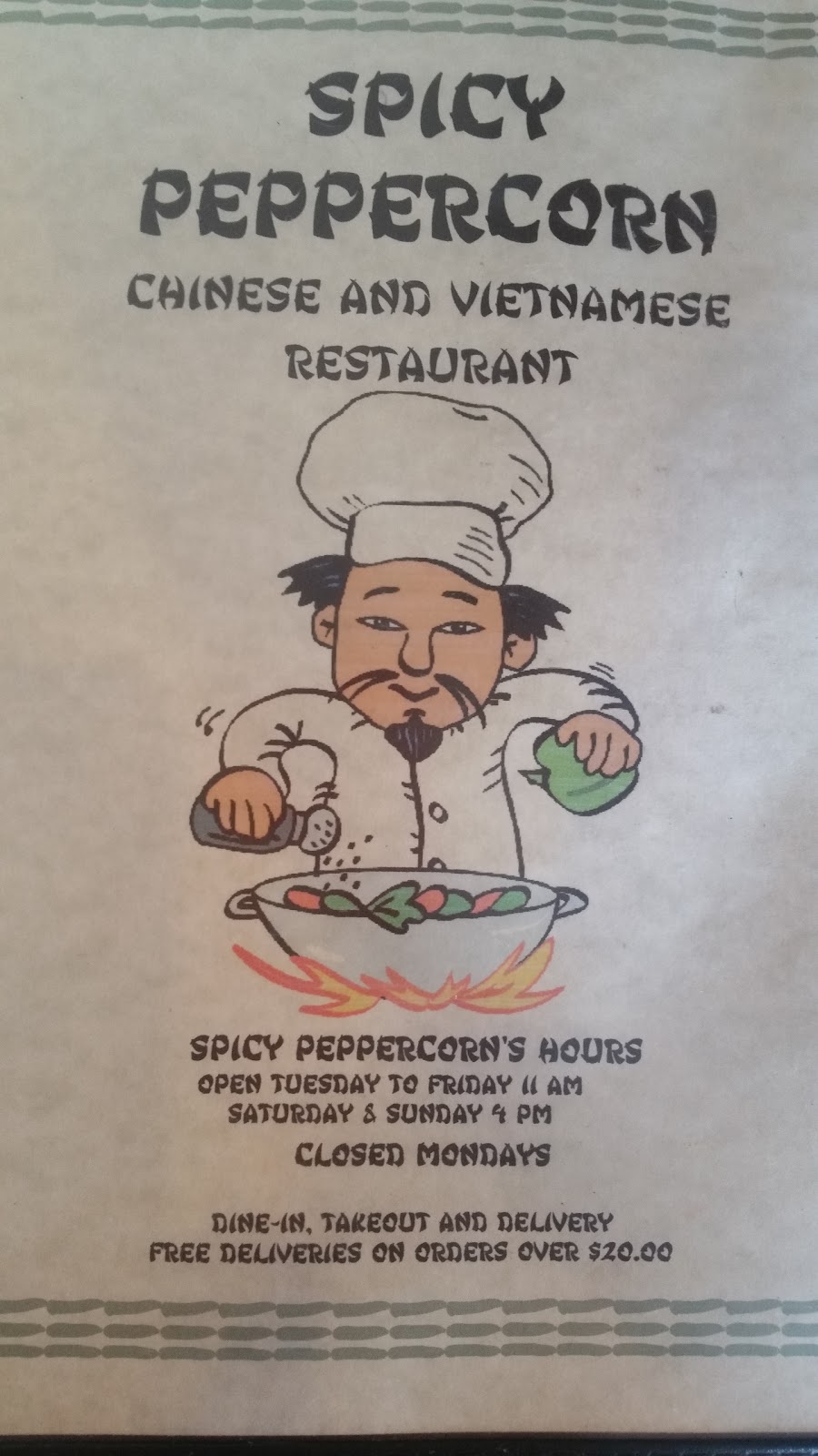 Spicy Peppercorn Chinese & Vietnamese Restaurant | 3590 6 Ave E, Prince Albert, SK S6V 7S5, Canada | Phone: (306) 763-7755