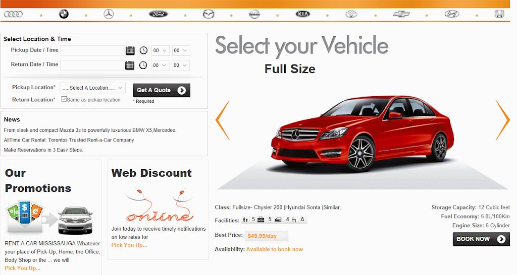 Alltime Car Rental | 5203 Creditview Rd, Mississauga, ON L5V 1T6, Canada | Phone: (905) 593-0006