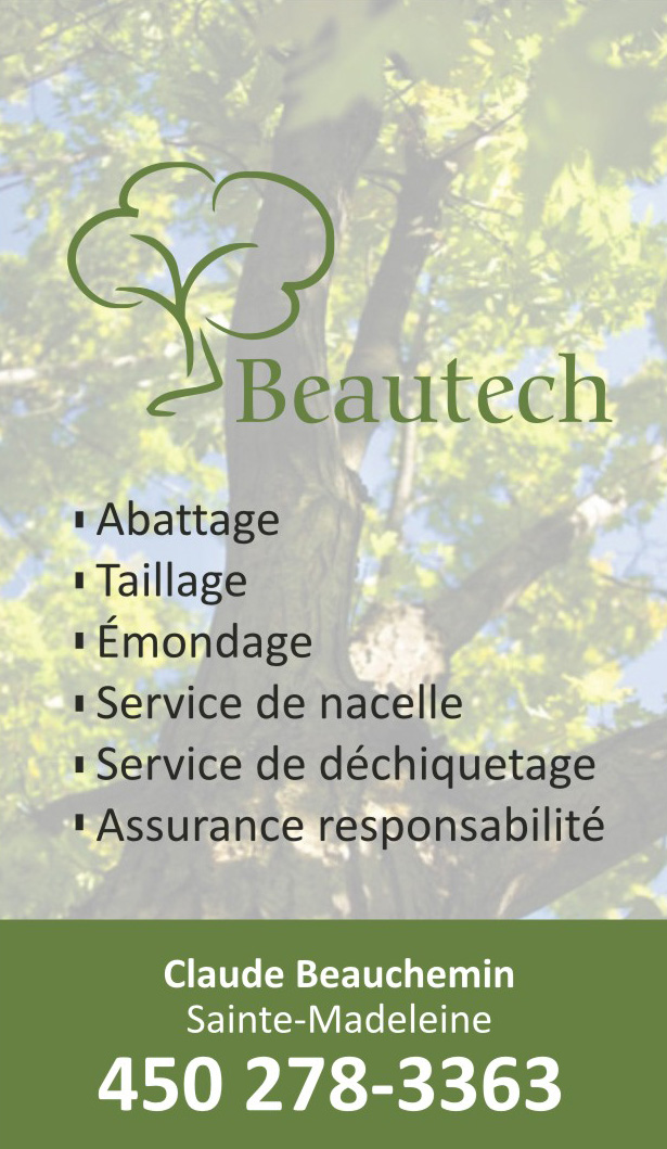 Émondage Beautech | 205 Rue de la Promenade, Sainte-Madeleine, QC J0H 1S0, Canada | Phone: (450) 278-3363