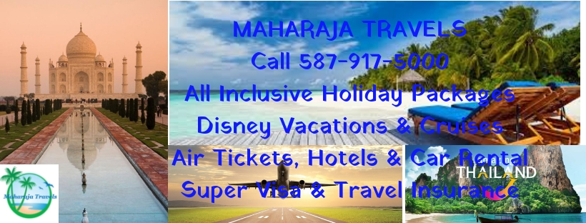 MAHARAJA TRAVELS CANADA | 22 Redstone Manor NE, Calgary, AB T3N 0J5, Canada | Phone: (403) 903-5000