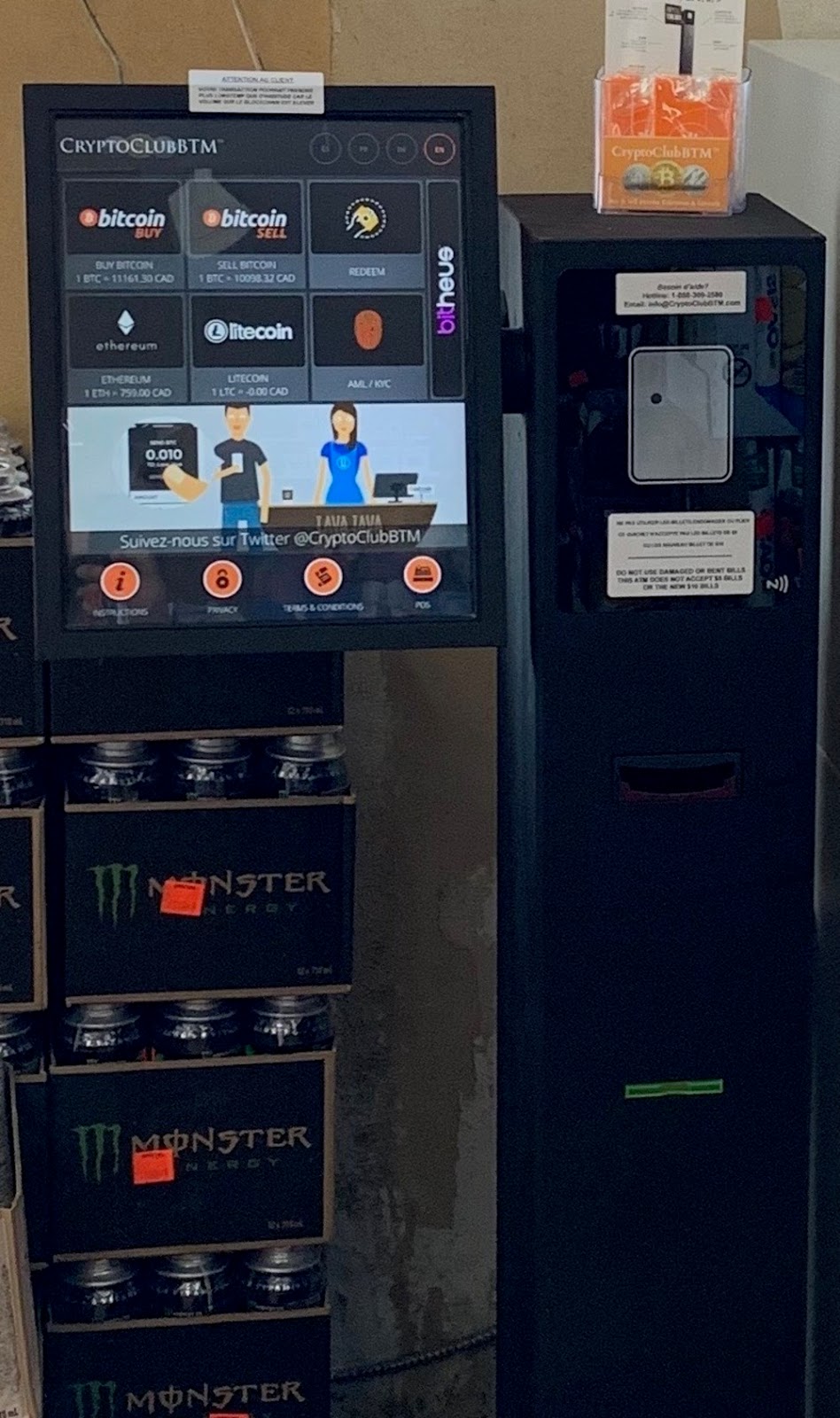 Bitcoin ATM / Depanneur Soleil by CryptoClubBTM | 9558 Rue Jean-Milot, LaSalle, QC H8R 1X7, Canada | Phone: (833) 258-2282