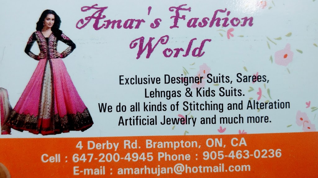 Amars Fashion World | Terminal 2, 53 Parkhurst Square Shop # 24-25, Brampton, ON L6T 5H5, Canada | Phone: (647) 200-4945