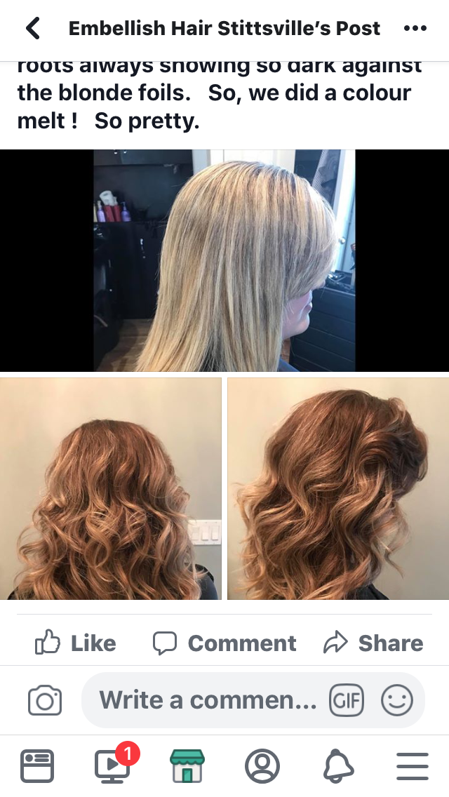 Embellish Hair Studio Stittsville | 6416 Fernbank Rd, Stittsville, ON K2S 1B6, Canada | Phone: (613) 831-1249