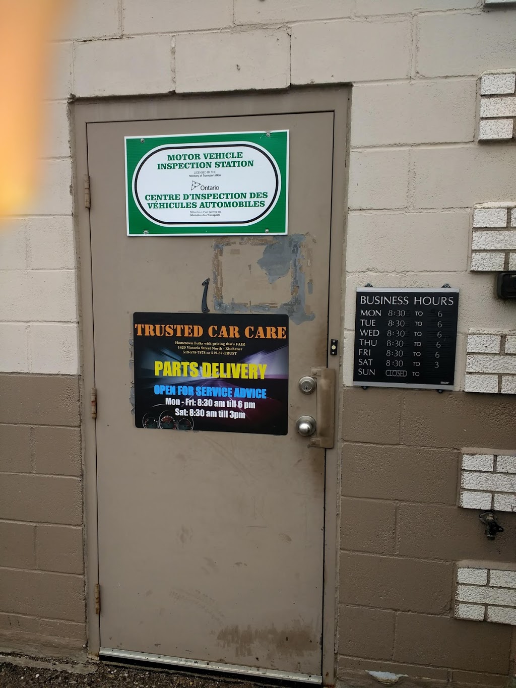 Trusted Car Care | 1420 Victoria St N #1, Kitchener, ON N2B 3E2, Canada | Phone: (519) 578-7878