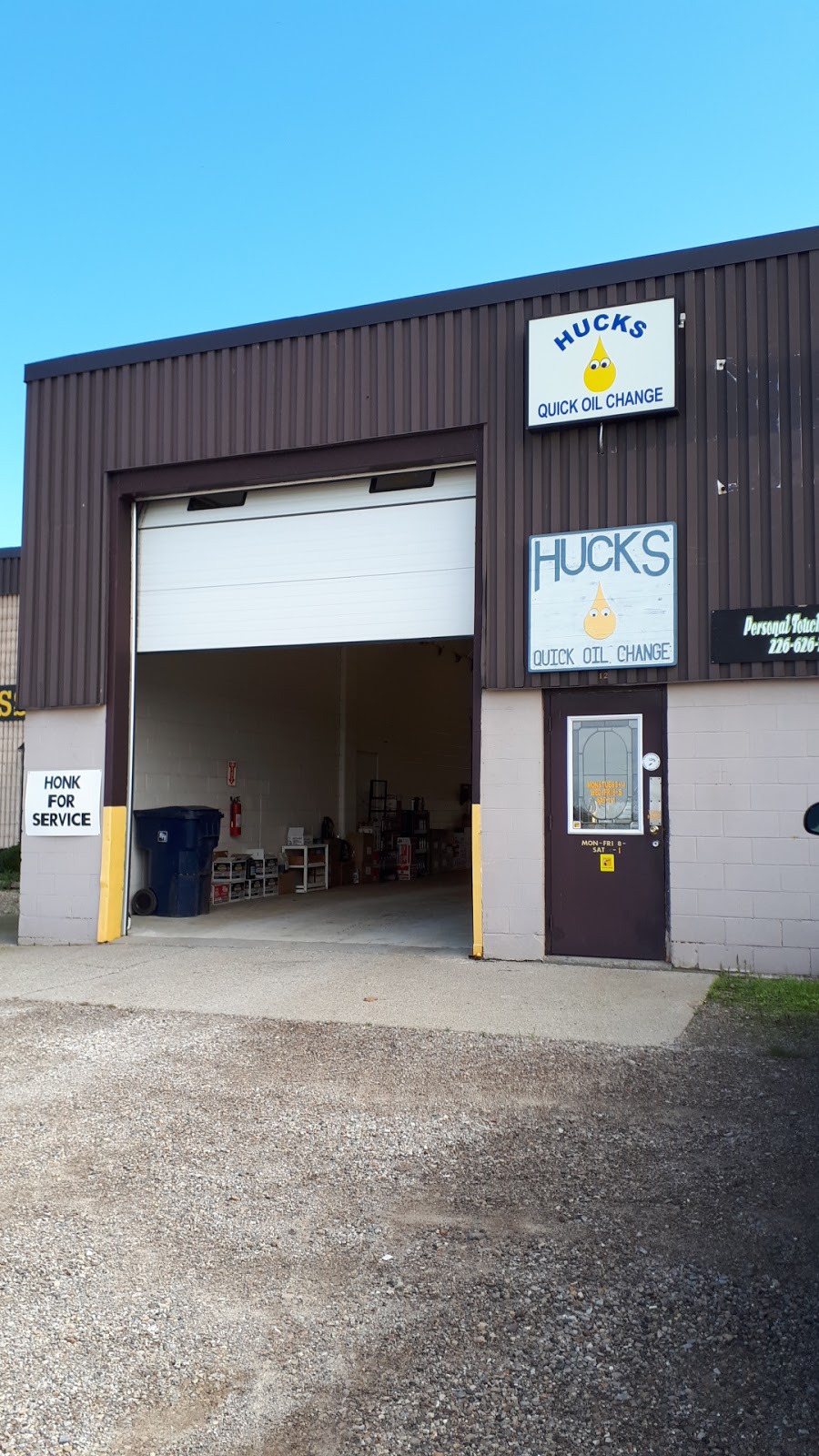 Hucks Quick Oil Change | 12 Graham St, Blenheim, ON N0P 1A0, Canada | Phone: (519) 676-7035